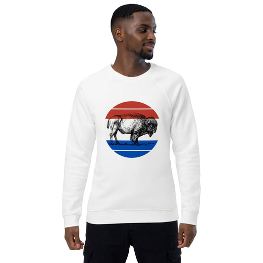 Standard Dot Buffalo Unisex Organic Raglan Sweatshirt