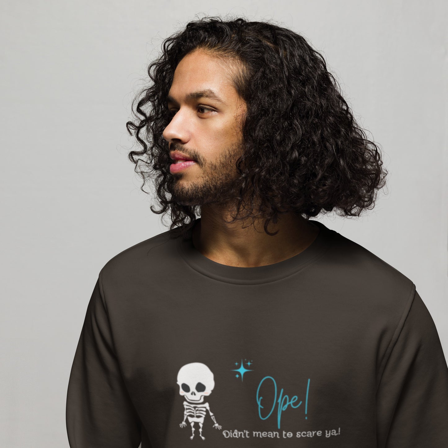 Skeleton Ope! Unisex Organic Sweatshirt