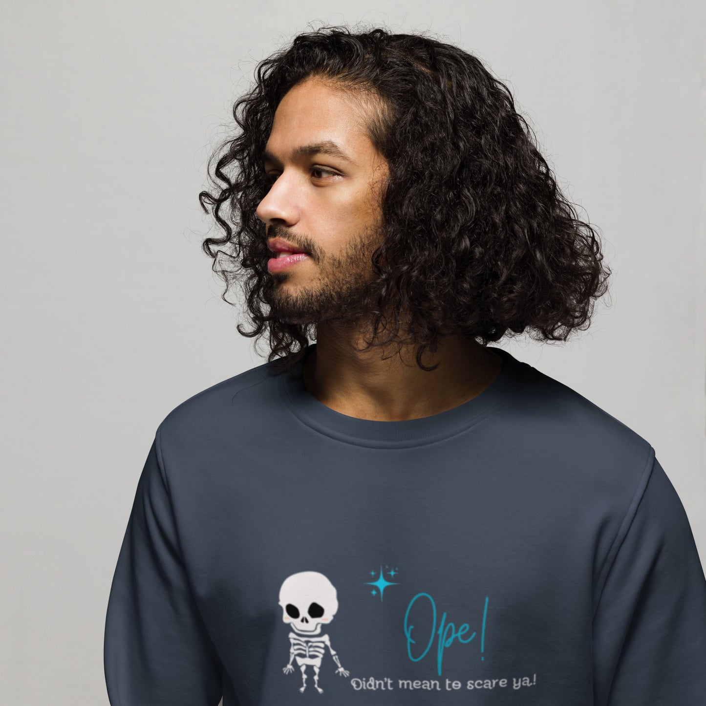 Skeleton Ope! Unisex Organic Sweatshirt