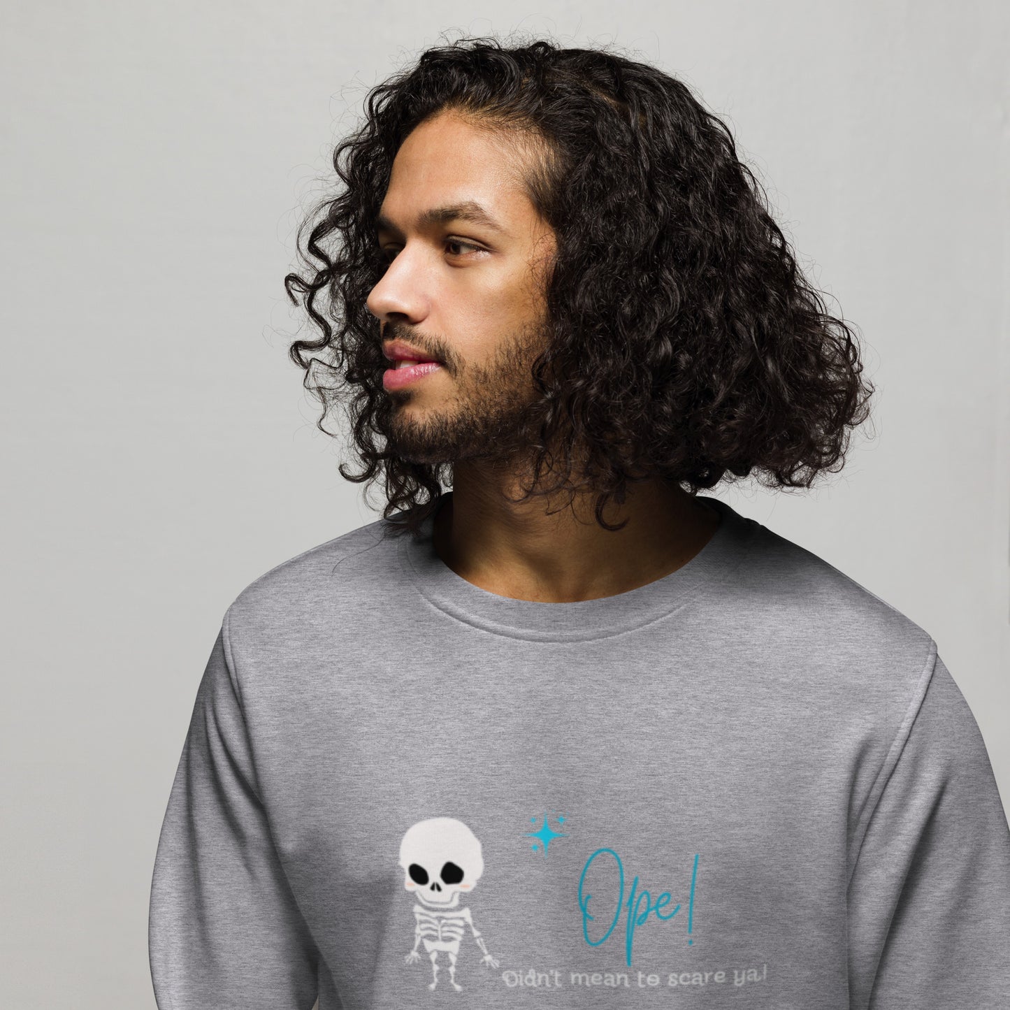 Skeleton Ope! Unisex Organic Sweatshirt