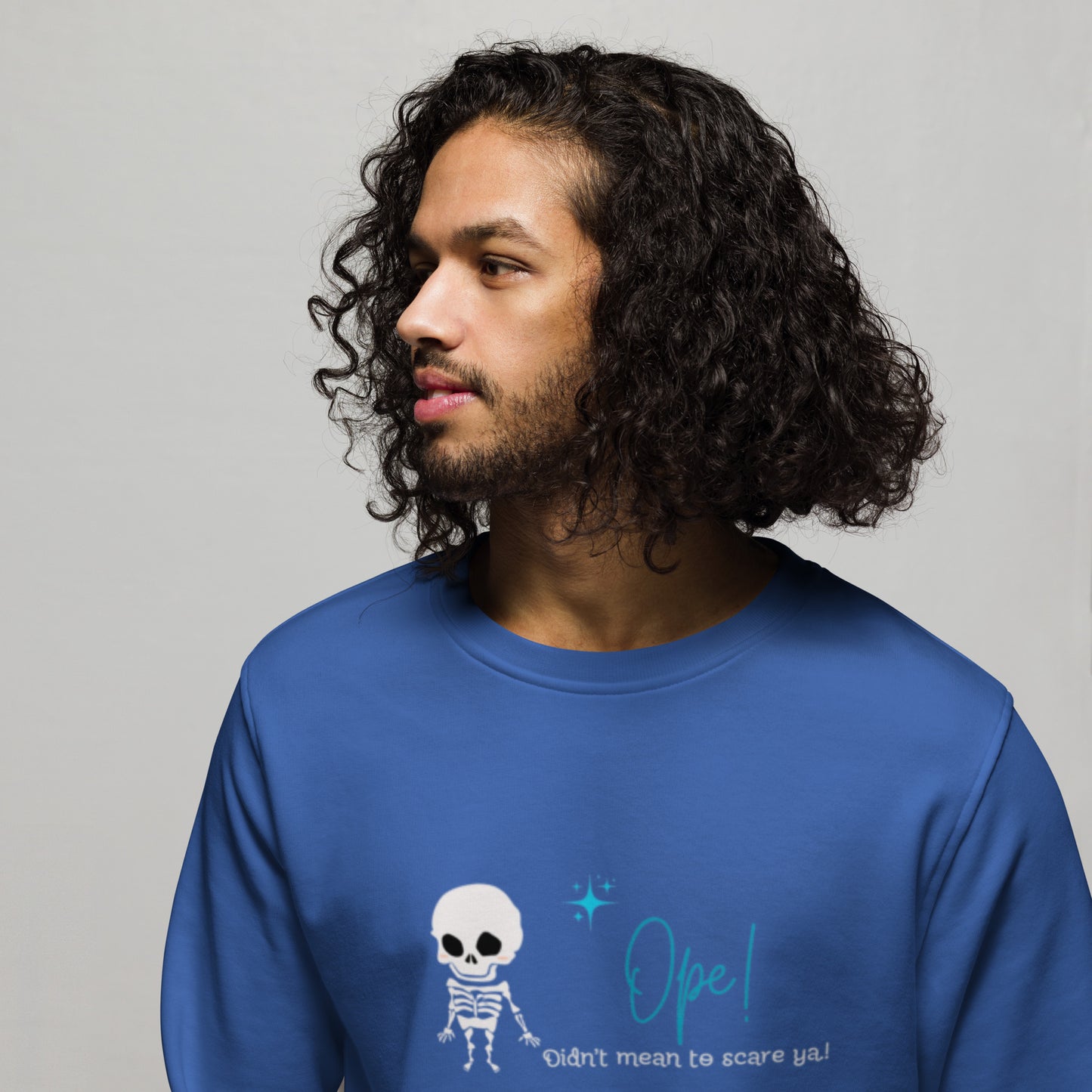 Skeleton Ope! Unisex Organic Sweatshirt