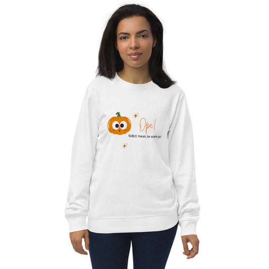 Pumpkin Ope! Unisex Organic Sweatshirt