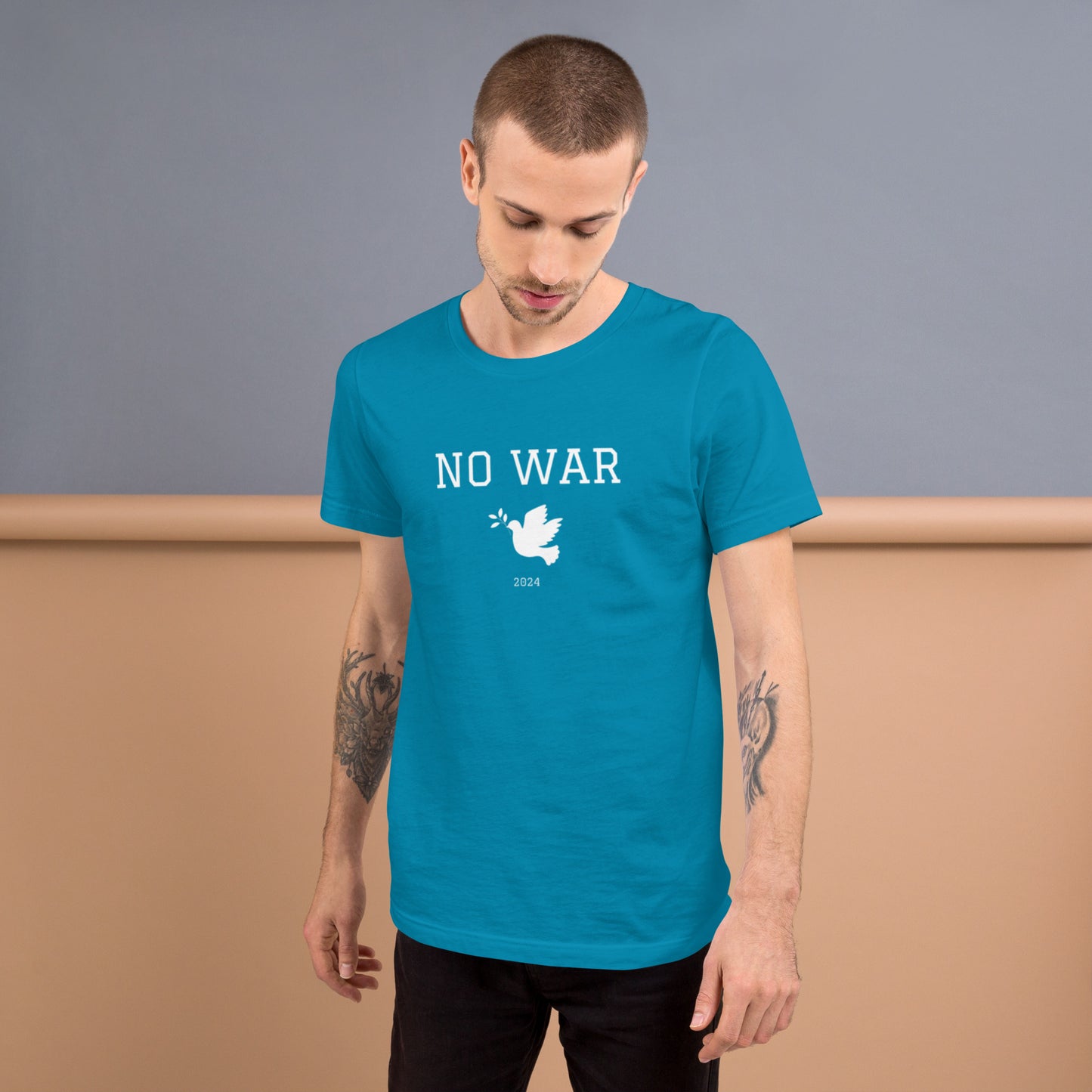 No War Dove Unisex t-shirt white font