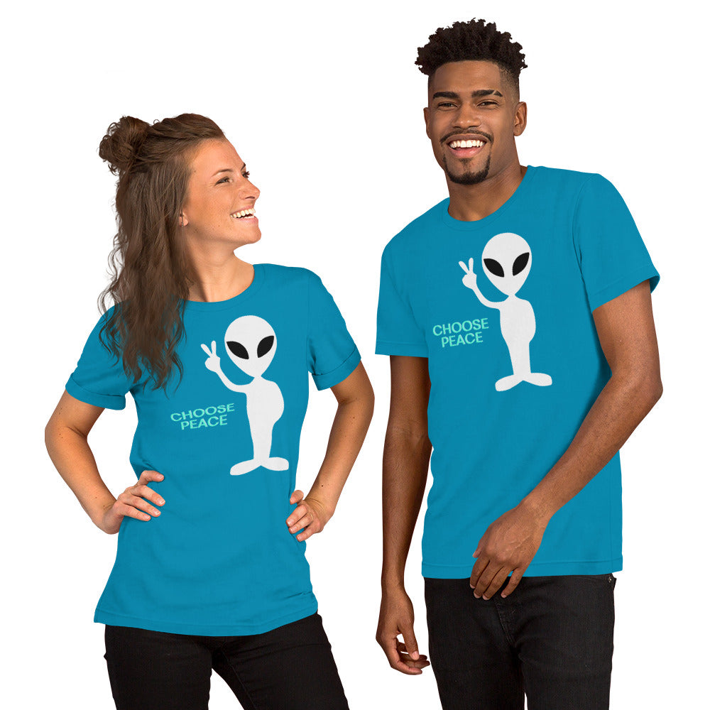 Choose Peace Alien Unisex t-shirt