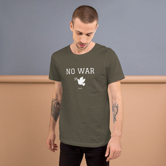 No War Dove Unisex t-shirt white font