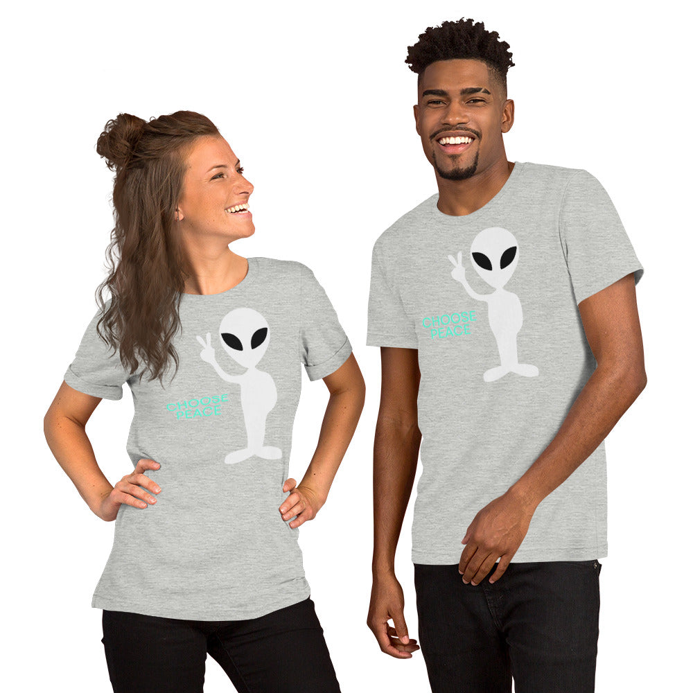 Choose Peace Alien Unisex t-shirt