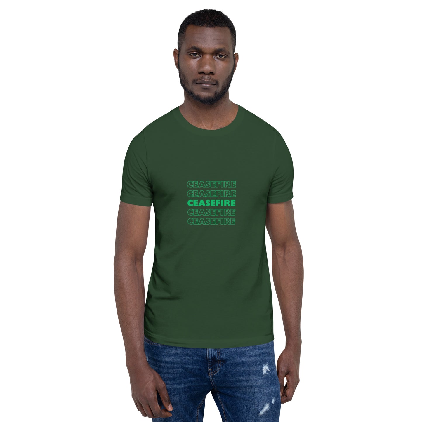 Ceasefire Green Unisex T-shirt