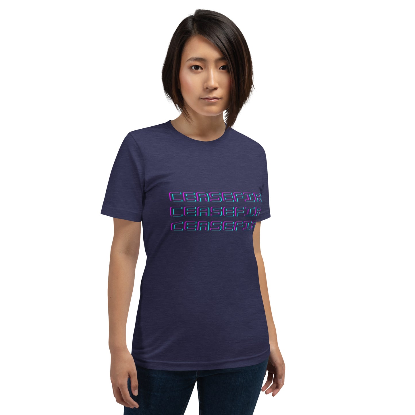 Ceasefire Block Script Unisex T-shirt