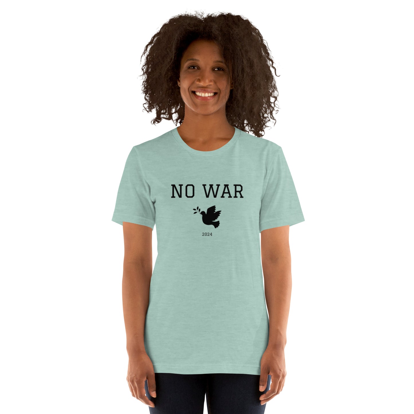 No War Dove Unisex t-shirt black font