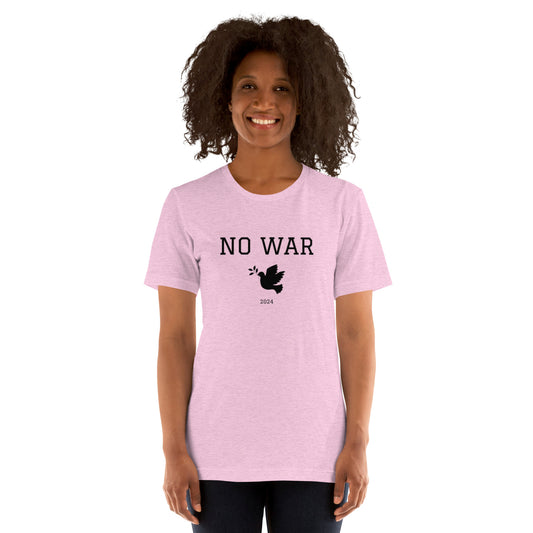 No War Dove Unisex t-shirt black font