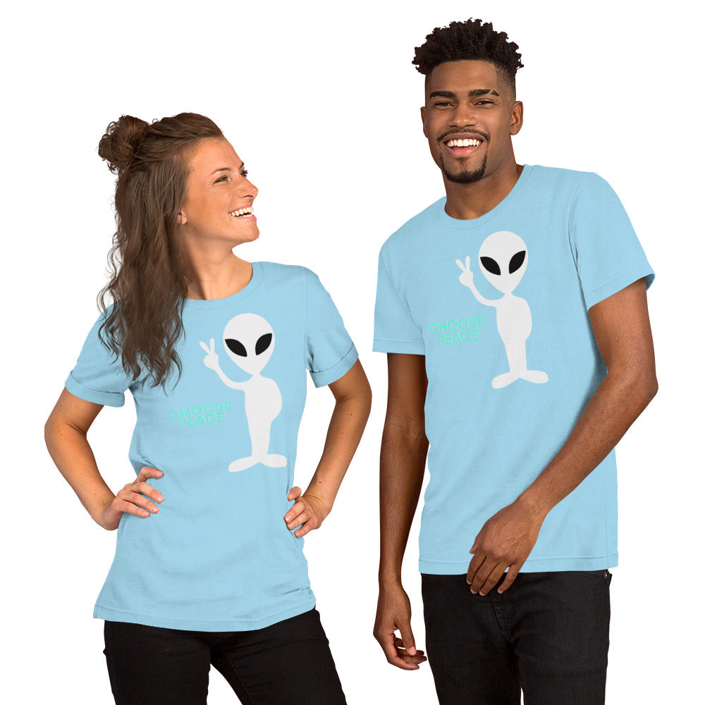 Choose Peace Alien Unisex t-shirt