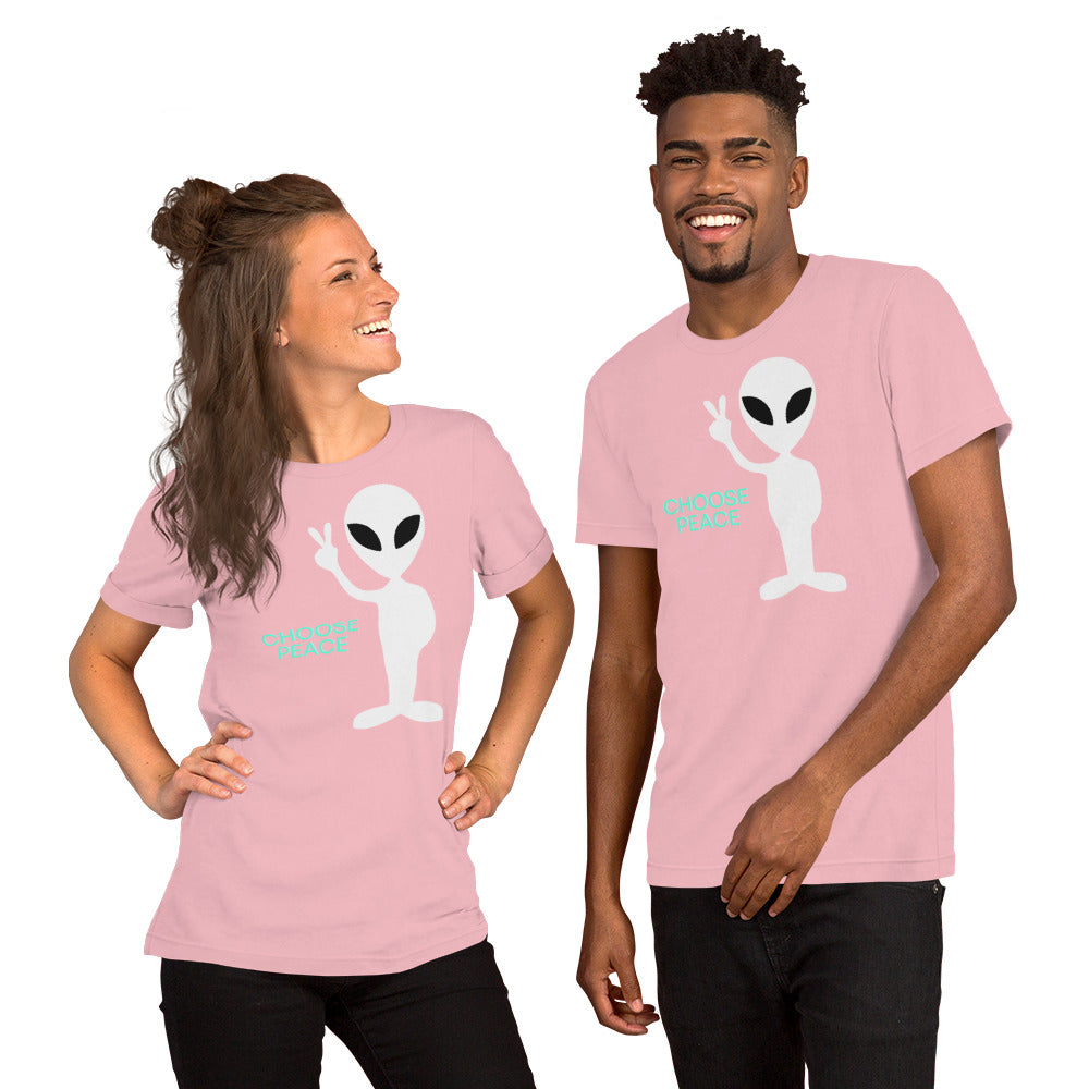 Choose Peace Alien Unisex t-shirt