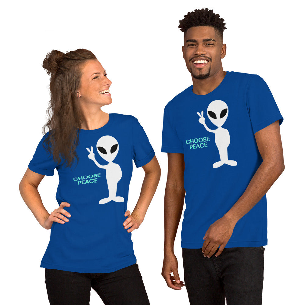 Choose Peace Alien Unisex t-shirt