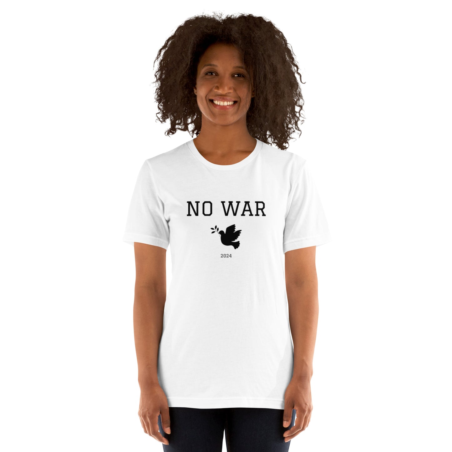 No War Dove Unisex t-shirt black font