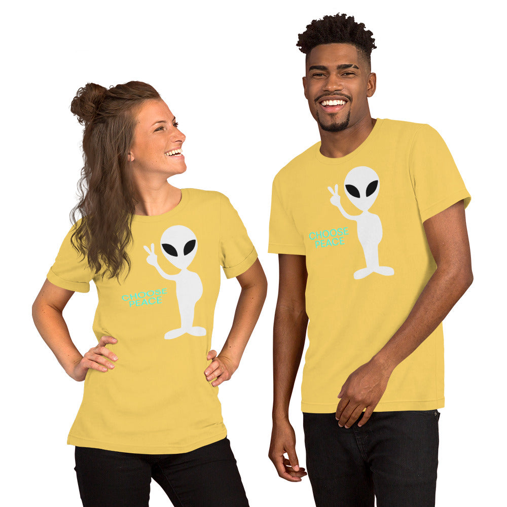Choose Peace Alien Unisex t-shirt