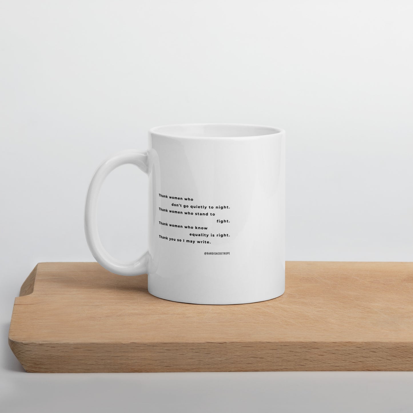 Thank Women White Glossy Mug