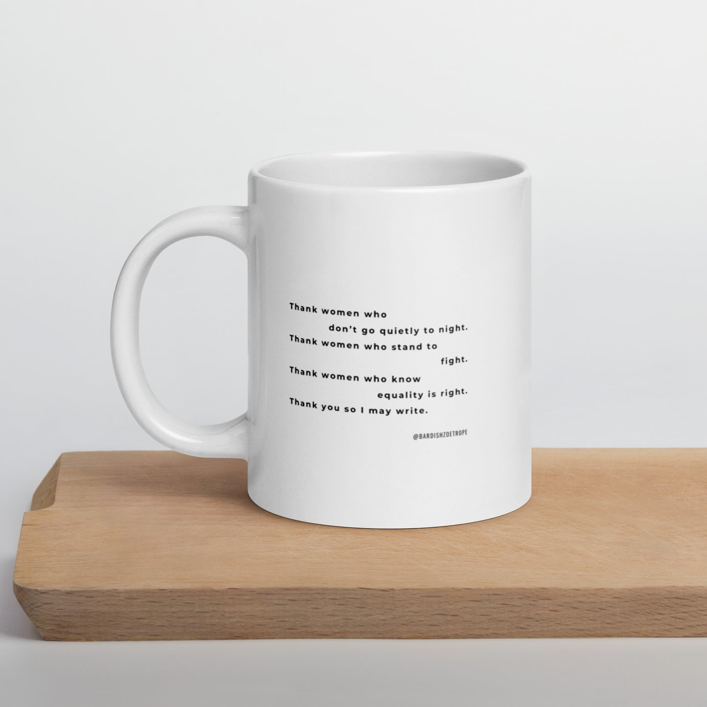 Thank Women White Glossy Mug