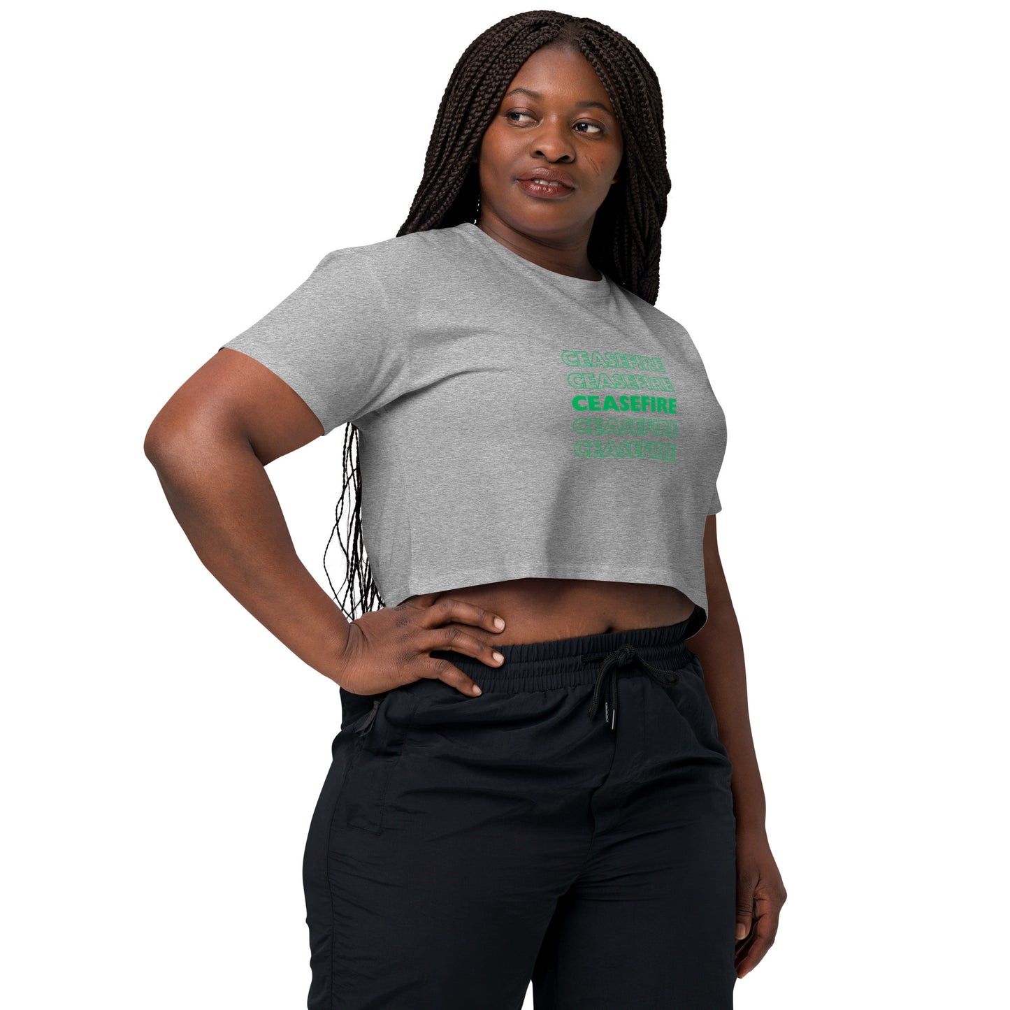 Ceasefire Green Crop Top