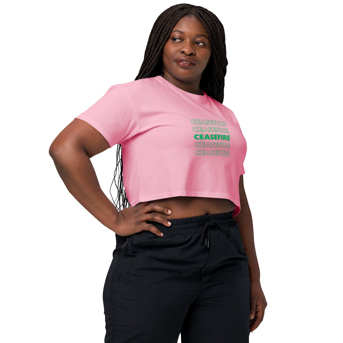 Ceasefire Green Crop Top