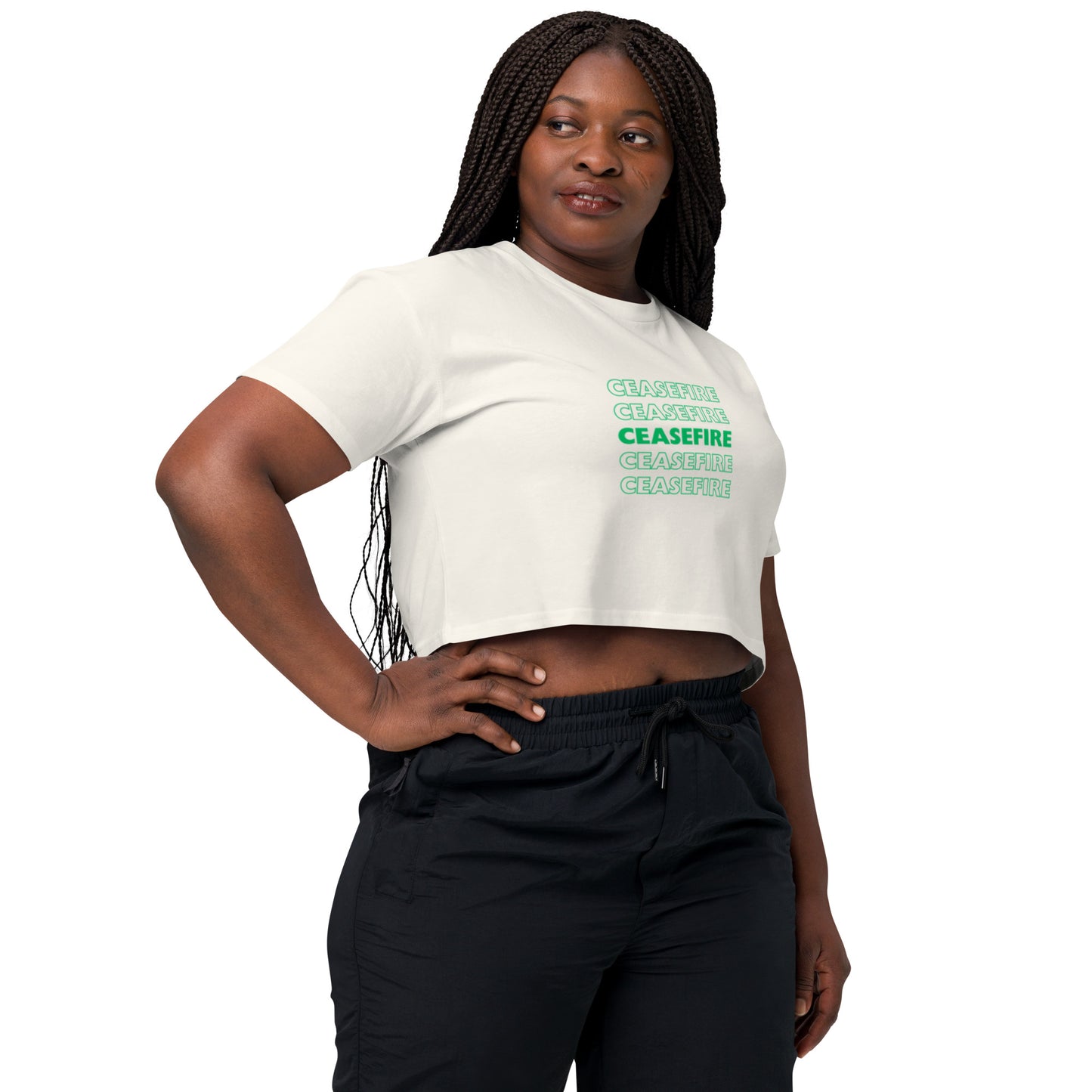 Ceasefire Green Crop Top