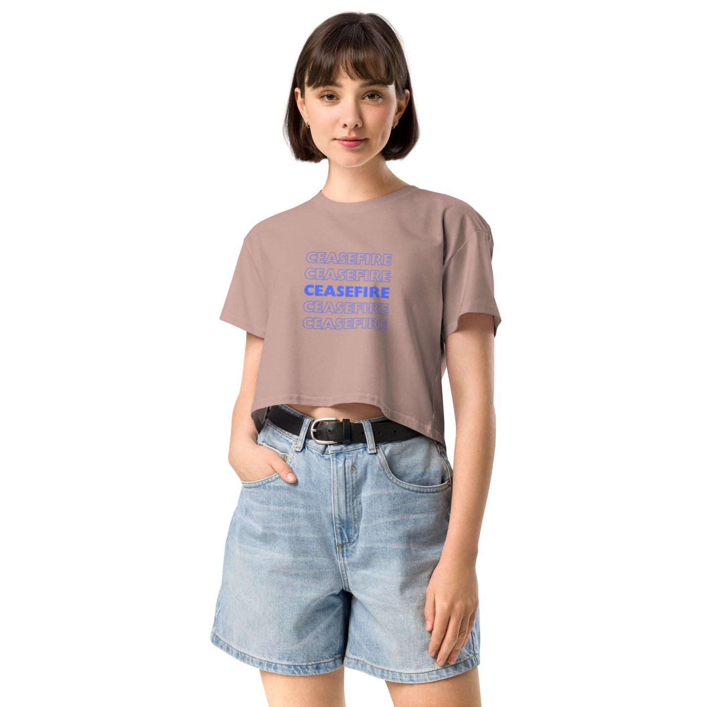 Ceasefire Blue Crop Top