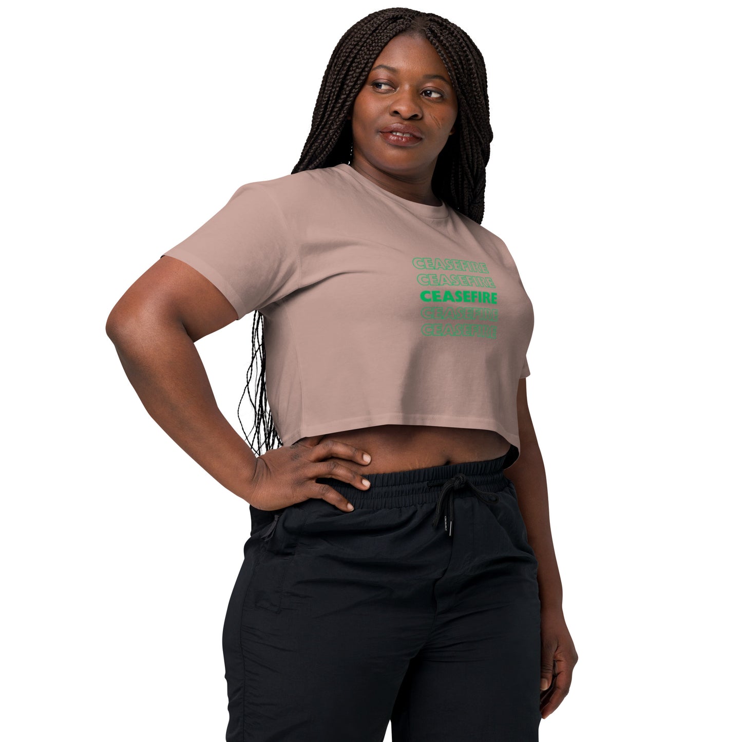 Ceasefire Green Crop Top