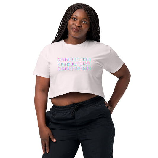 Ceasefire Block Script Crop Top