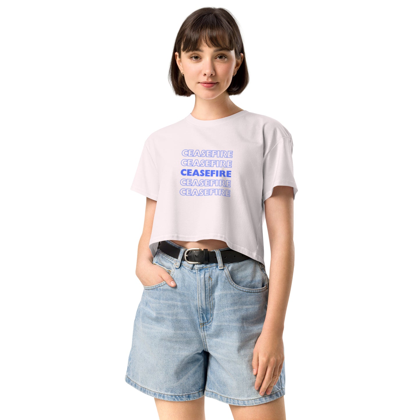 Ceasefire Blue Crop Top