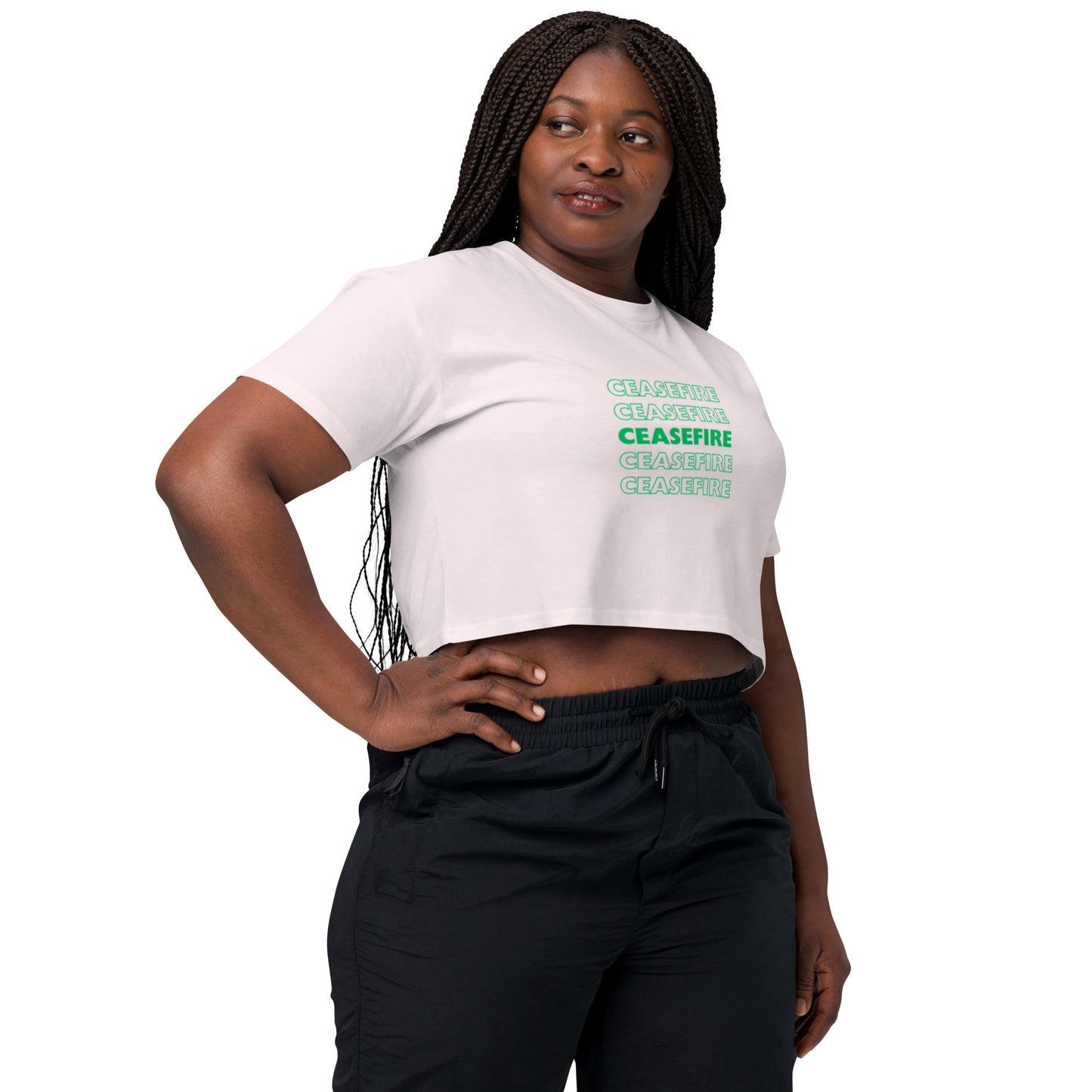 Ceasefire Green Crop Top