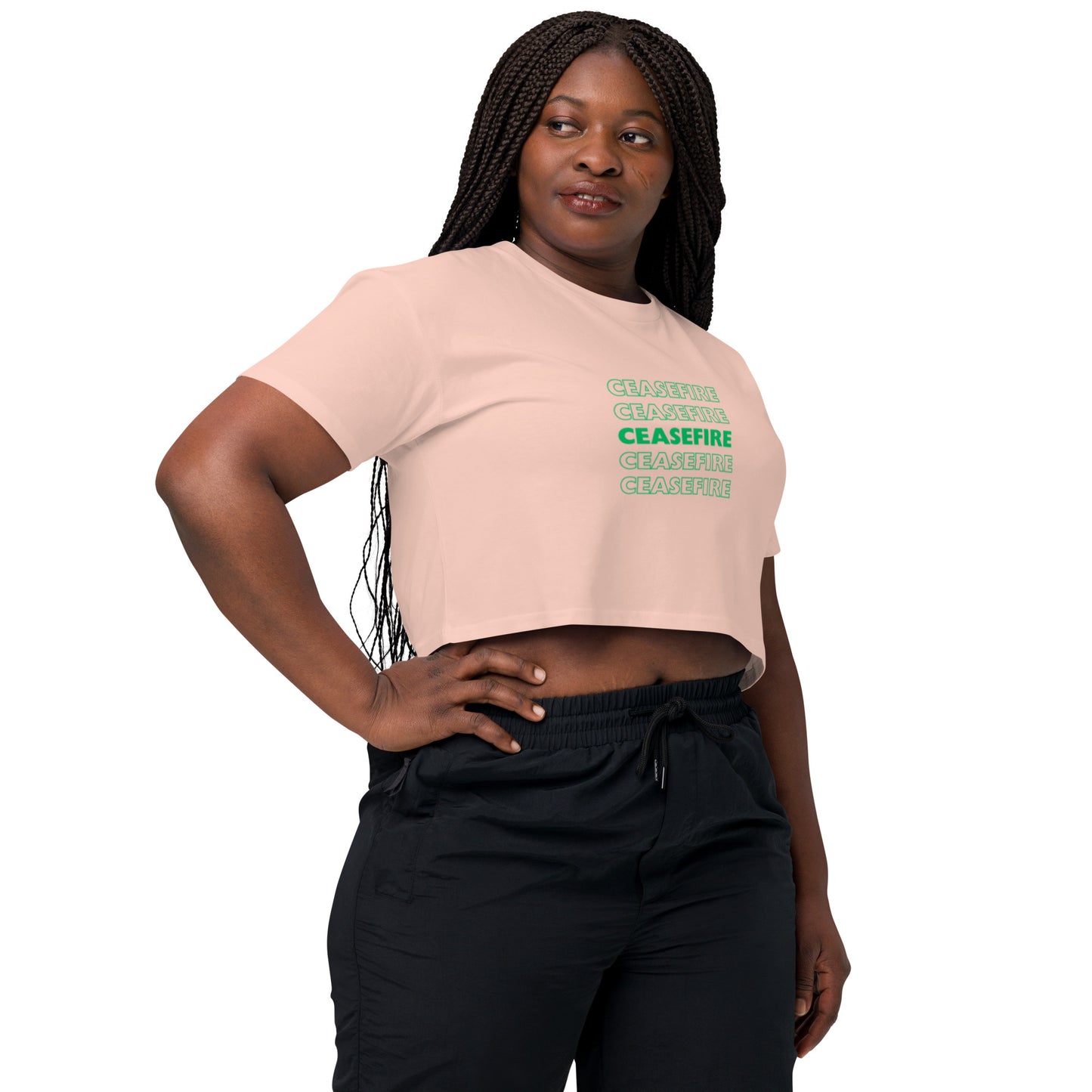 Ceasefire Green Crop Top