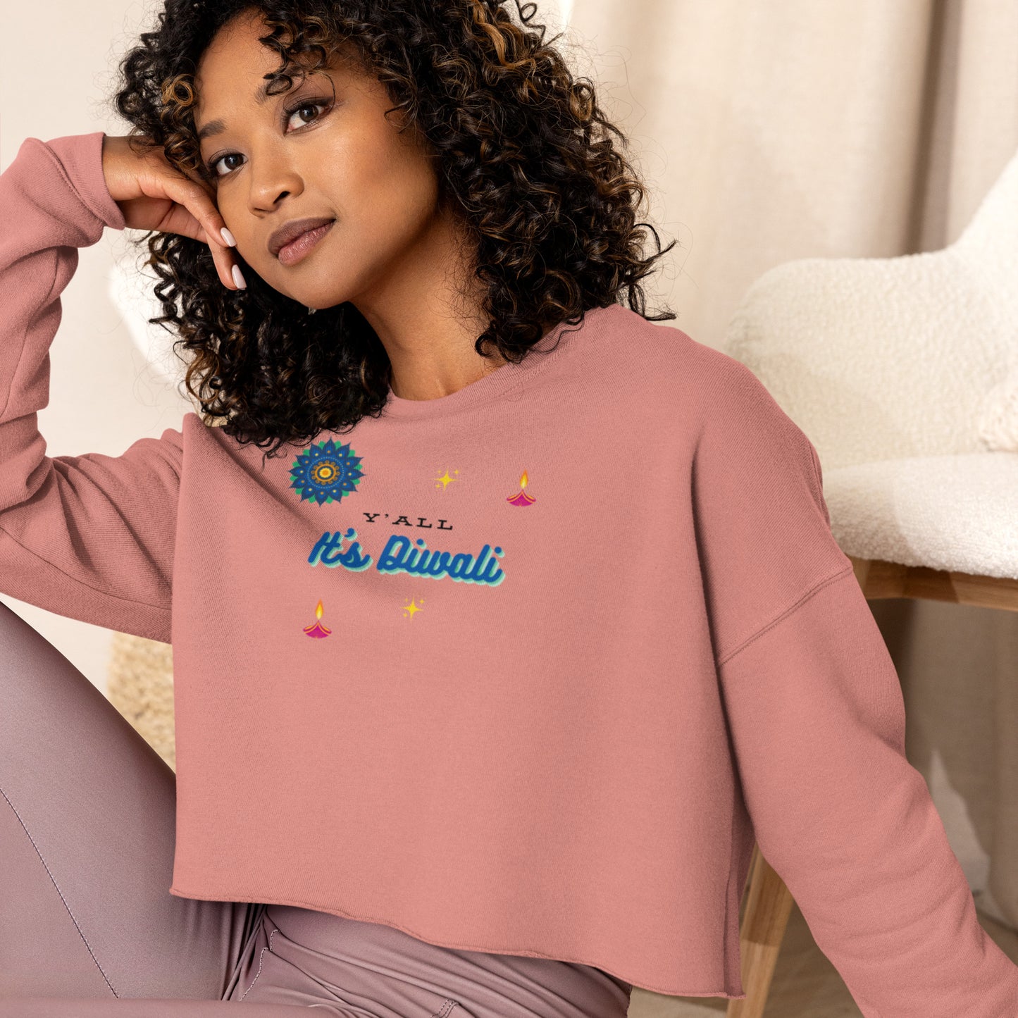 It's Diwali Crop Sweatshirt