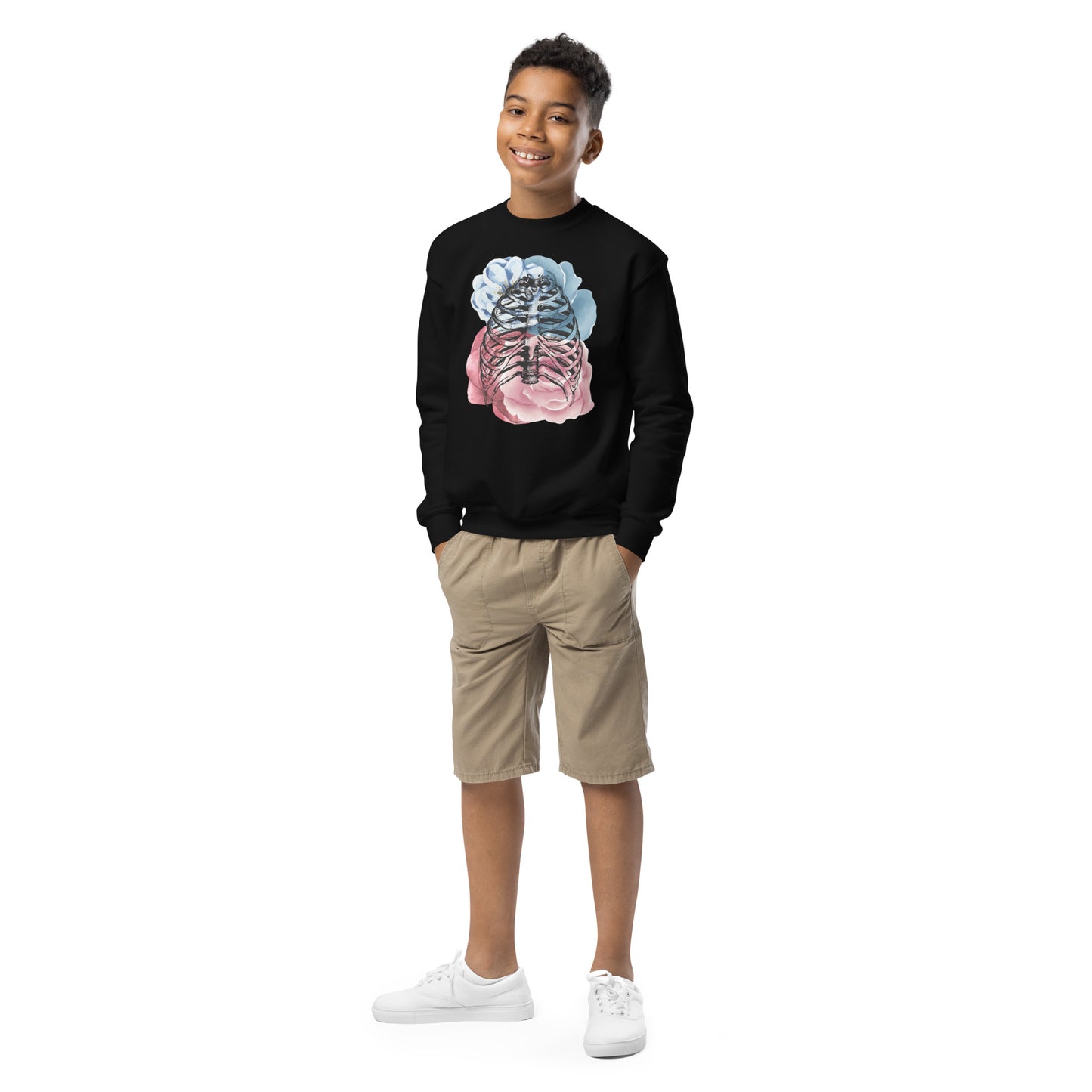 Love Eternal Rosy Lungs Youth Crewneck Sweatshirt