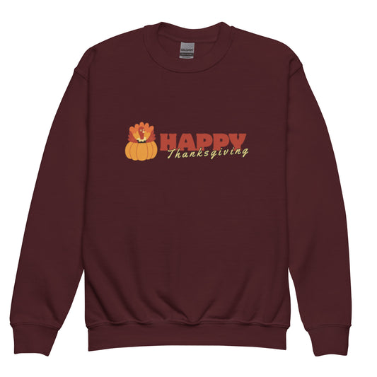 Happy Thanksgiving Youth Crewneck Sweatshirt