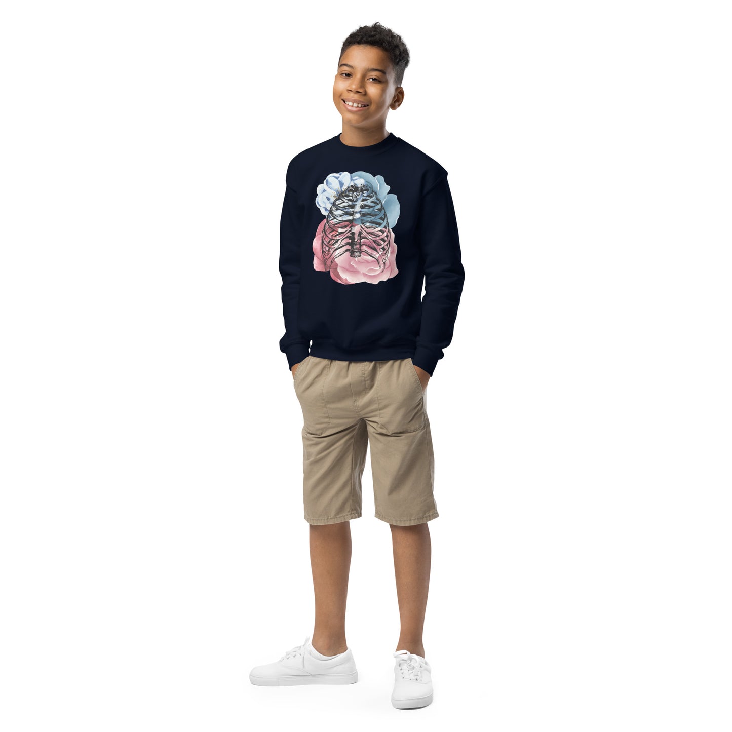 Love Eternal Rosy Lungs Youth Crewneck Sweatshirt