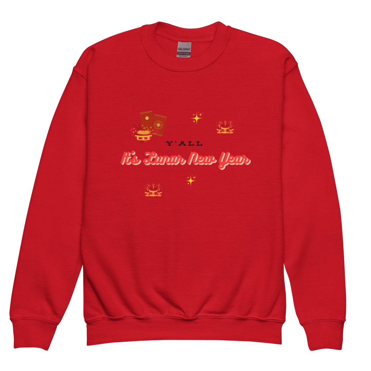 Y'all It's Lunar New Year Youth Crewneck Sweatshirt