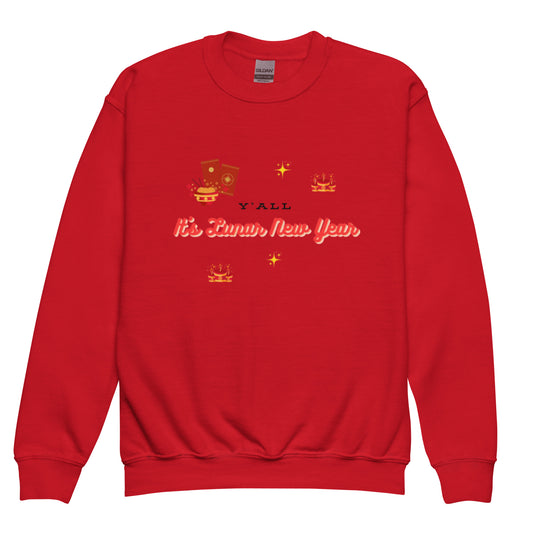 Y'all It's Lunar New Year Youth Crewneck Sweatshirt