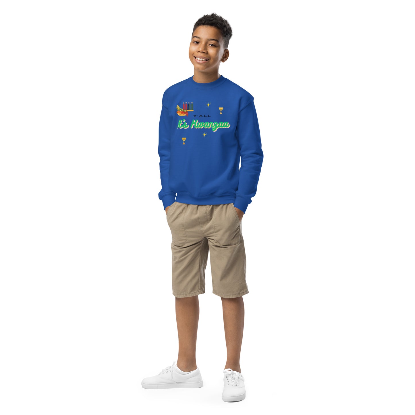 Y'all It's Kwanzaa Youth Crewneck Sweatshirt