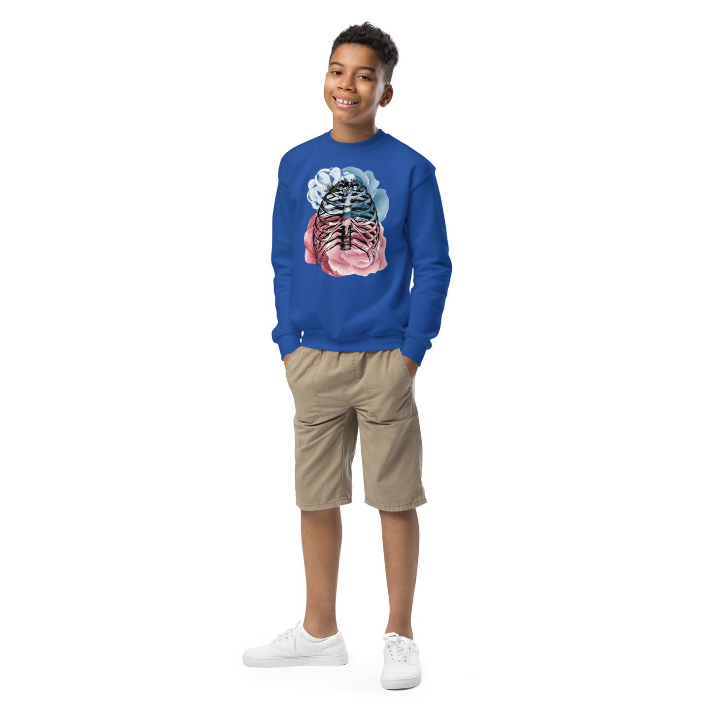 Love Eternal Rosy Lungs Youth Crewneck Sweatshirt