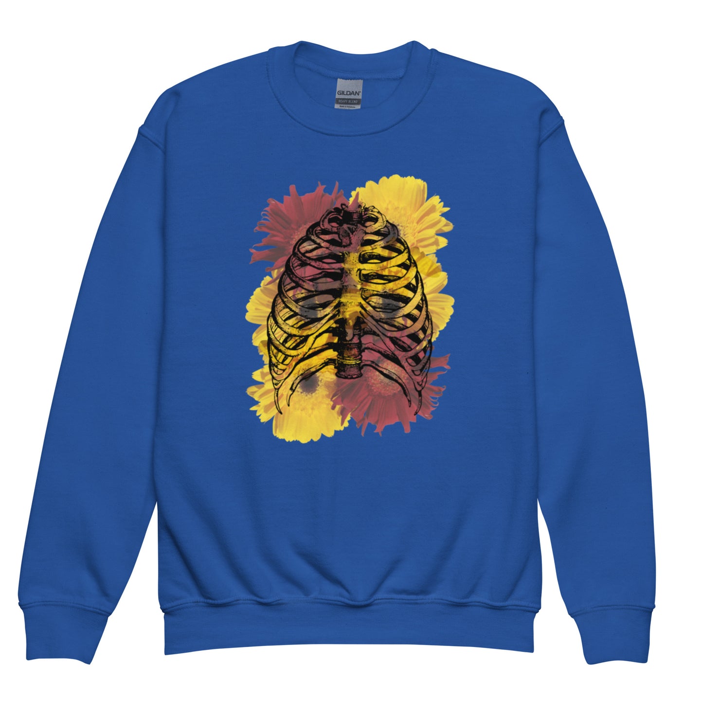 Love Eternal Daisy Lungs Youth Crewneck Sweatshirt