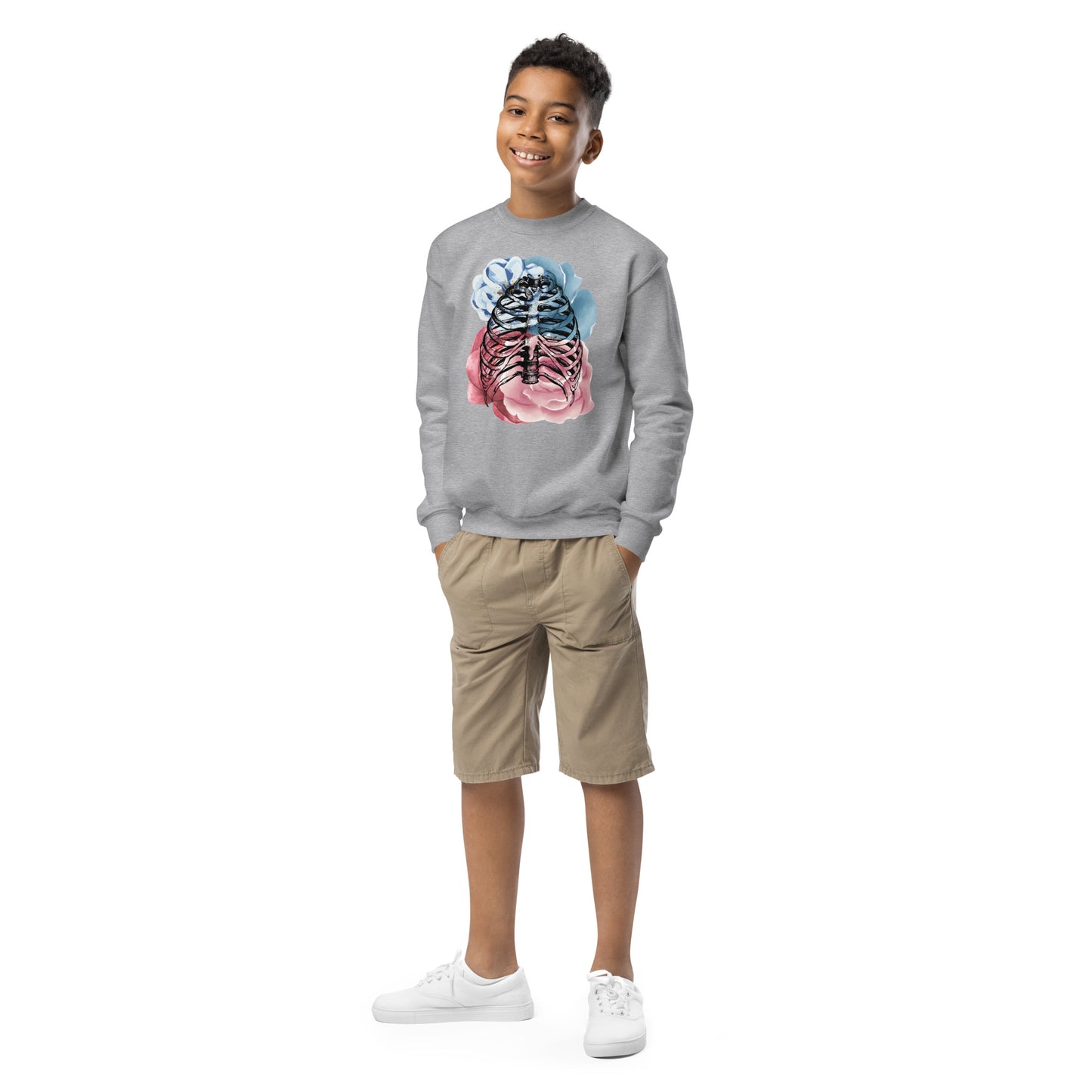Love Eternal Rosy Lungs Youth Crewneck Sweatshirt
