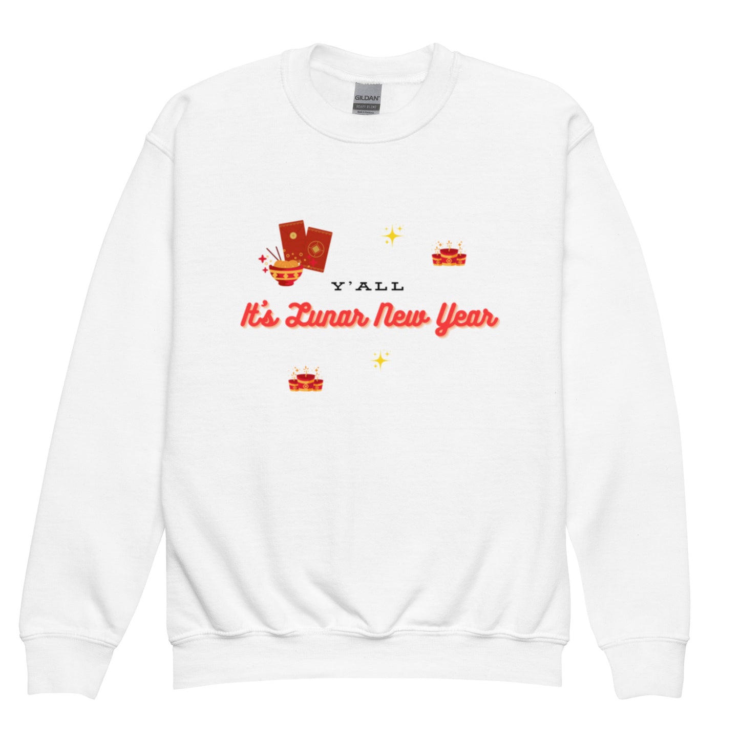 Y'all It's Lunar New Year Youth Crewneck Sweatshirt