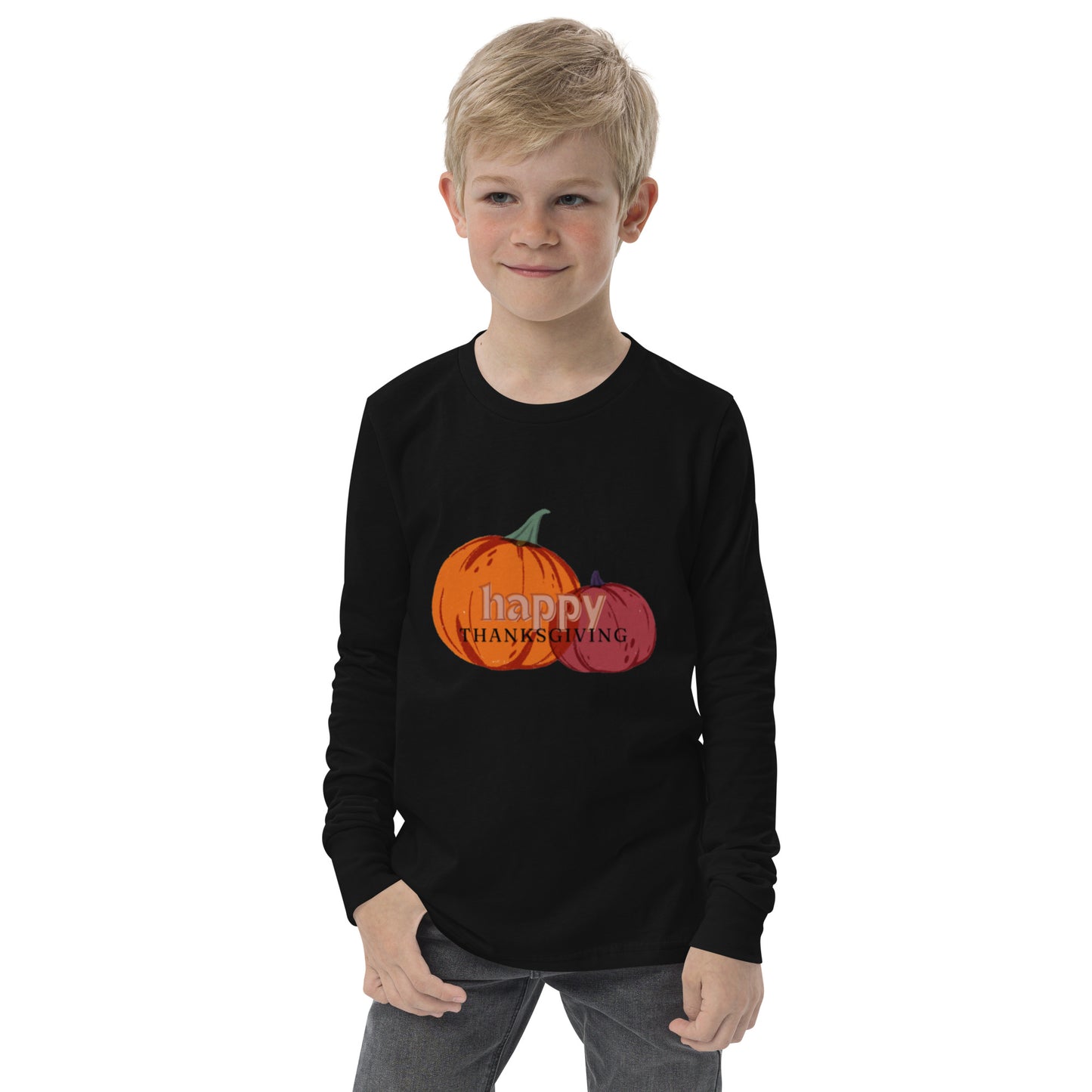 Happy Thanksgiving Youth Long Sleeve Tee