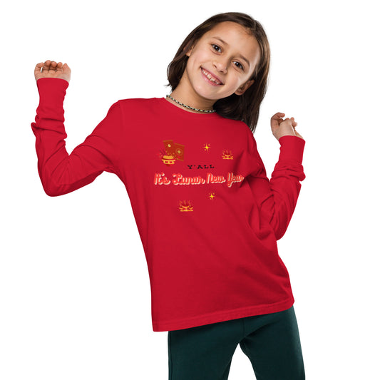 Y'all It's Lunar New Year Youth Long Sleeve Tee