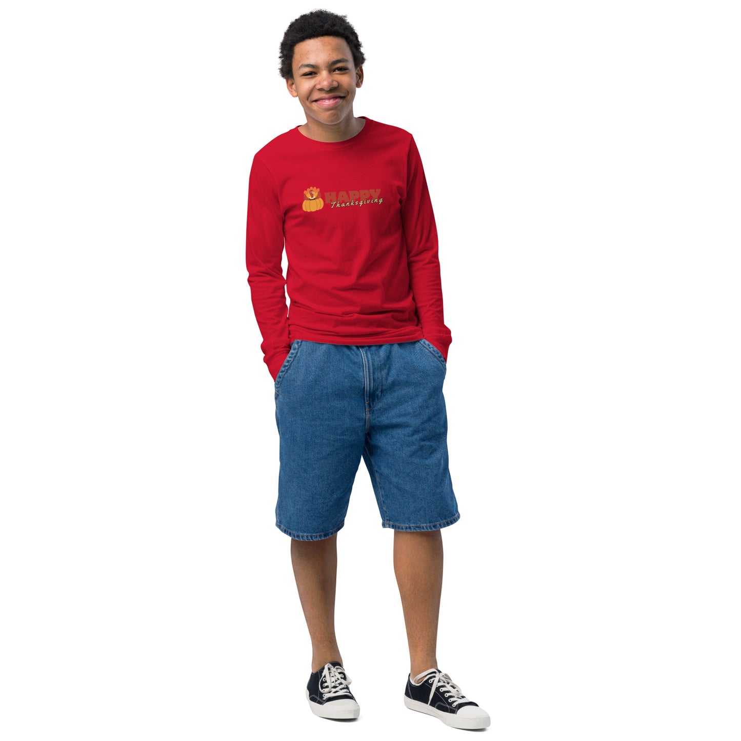 Happy Thanksgiving Youth Long Sleeve Tee