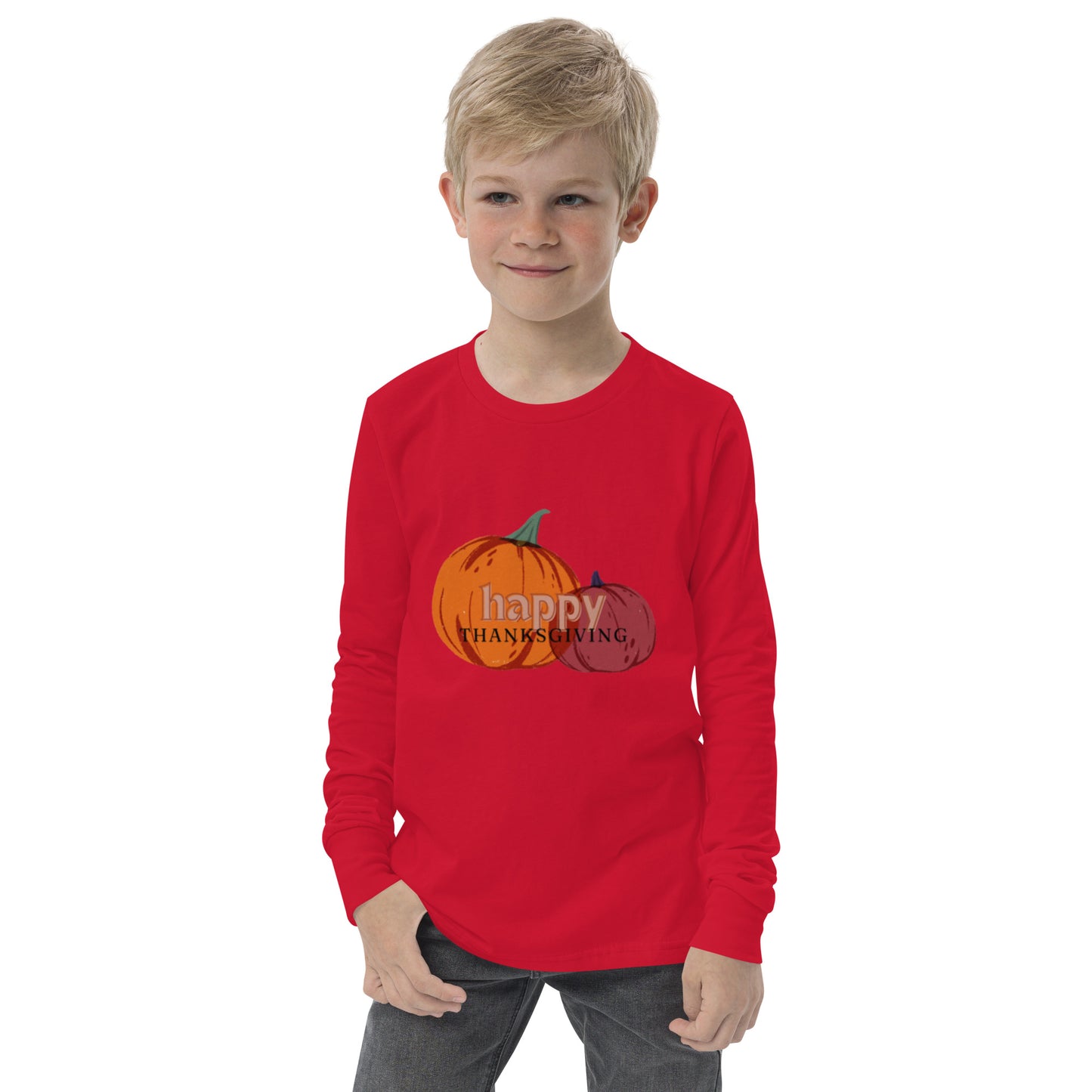 Happy Thanksgiving Youth Long Sleeve Tee