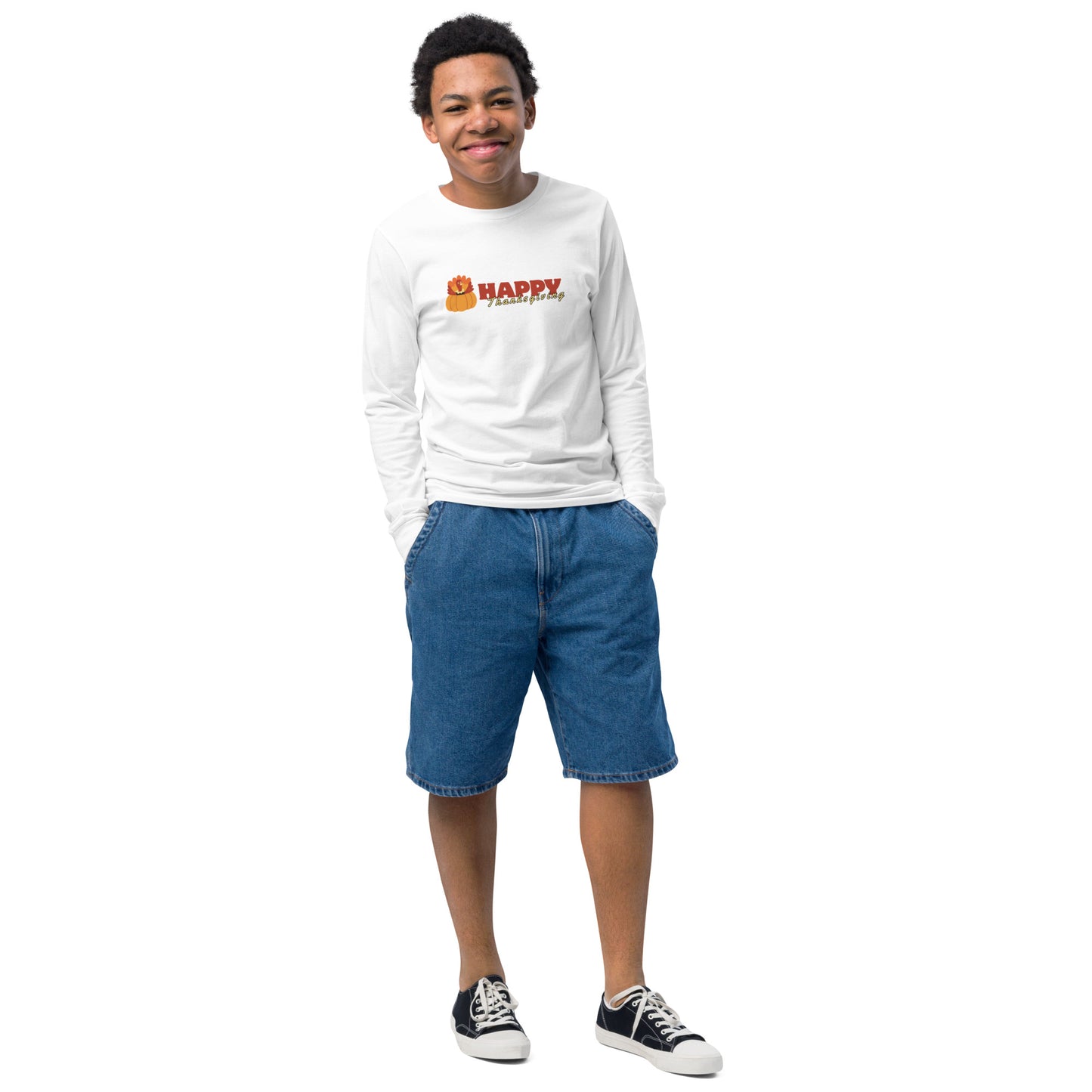 Happy Thanksgiving Youth Long Sleeve Tee