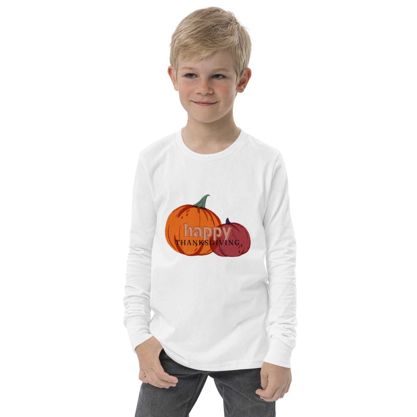 Happy Thanksgiving Youth Long Sleeve Tee